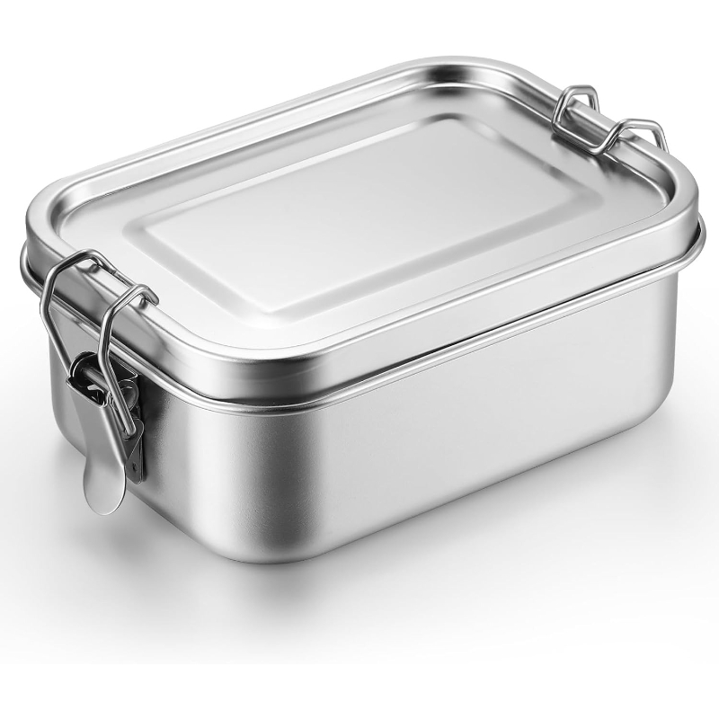 Meal Prep Ideas - 뚜껑이 있는 스테인레스 스틸 식품 보관