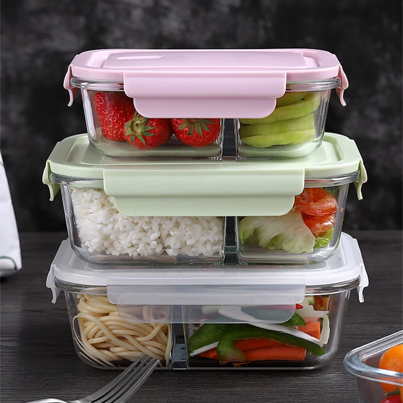 뚜껑이 있는 유리 도시락 상자, 밀폐 신선도 유지 상자 - Meal Prep Glass Containers Oven Safe 리뷰 및 가격