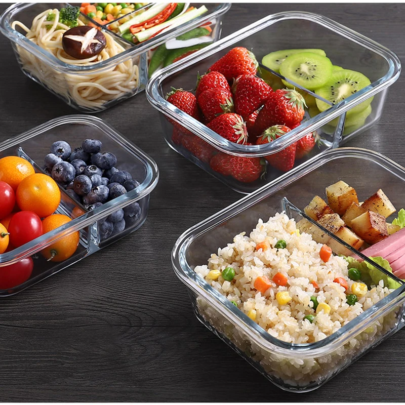 뚜껑이 있는 유리 도시락 상자, 밀폐 신선도 유지 상자 - Meal Prep Glass Containers Oven Safe 리뷰 및 가격