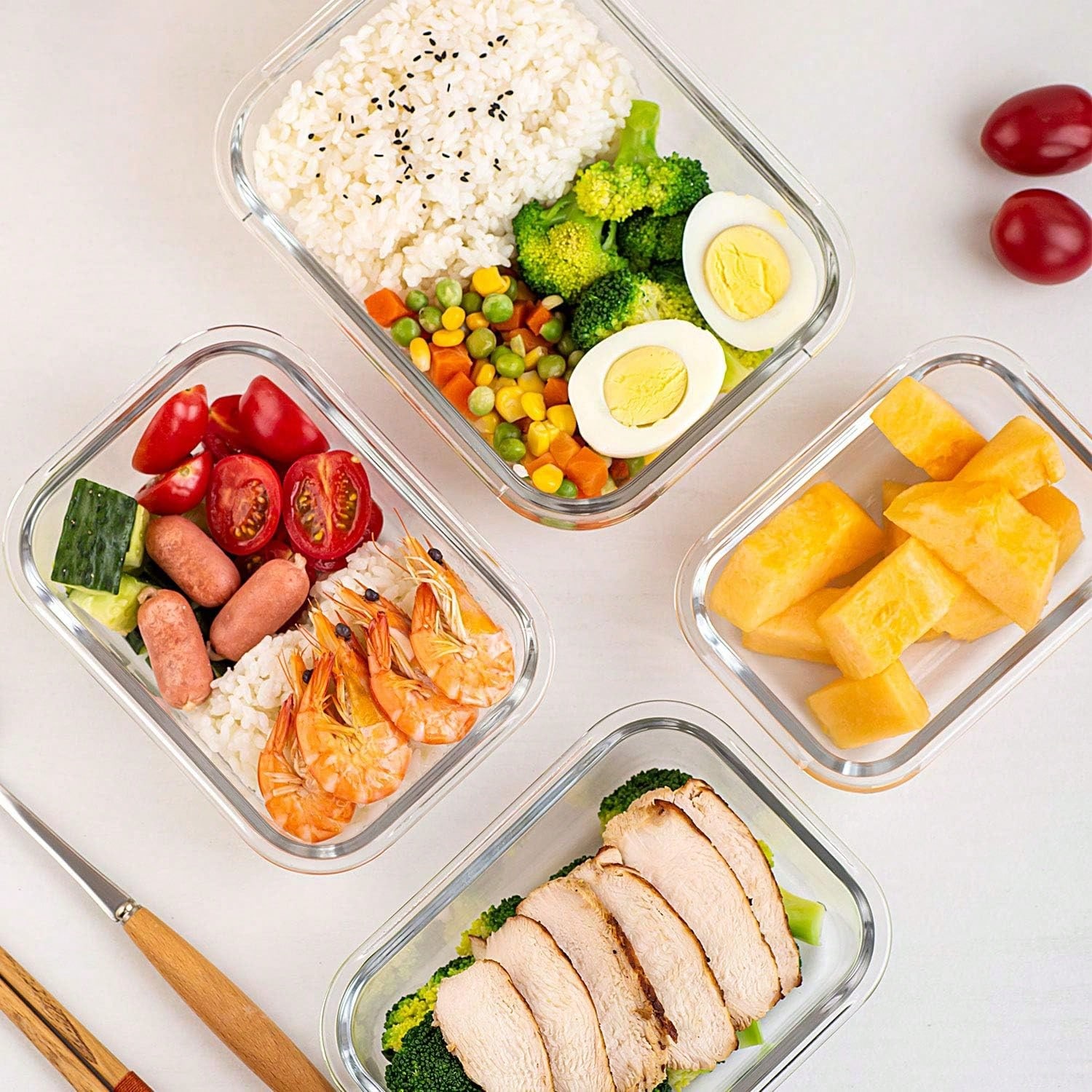 10개 세트 유리 식품 보관 용기, 현대적인 투명 보로 - Meal Prep Glass Containers Oven Safe 리뷰 및 가격