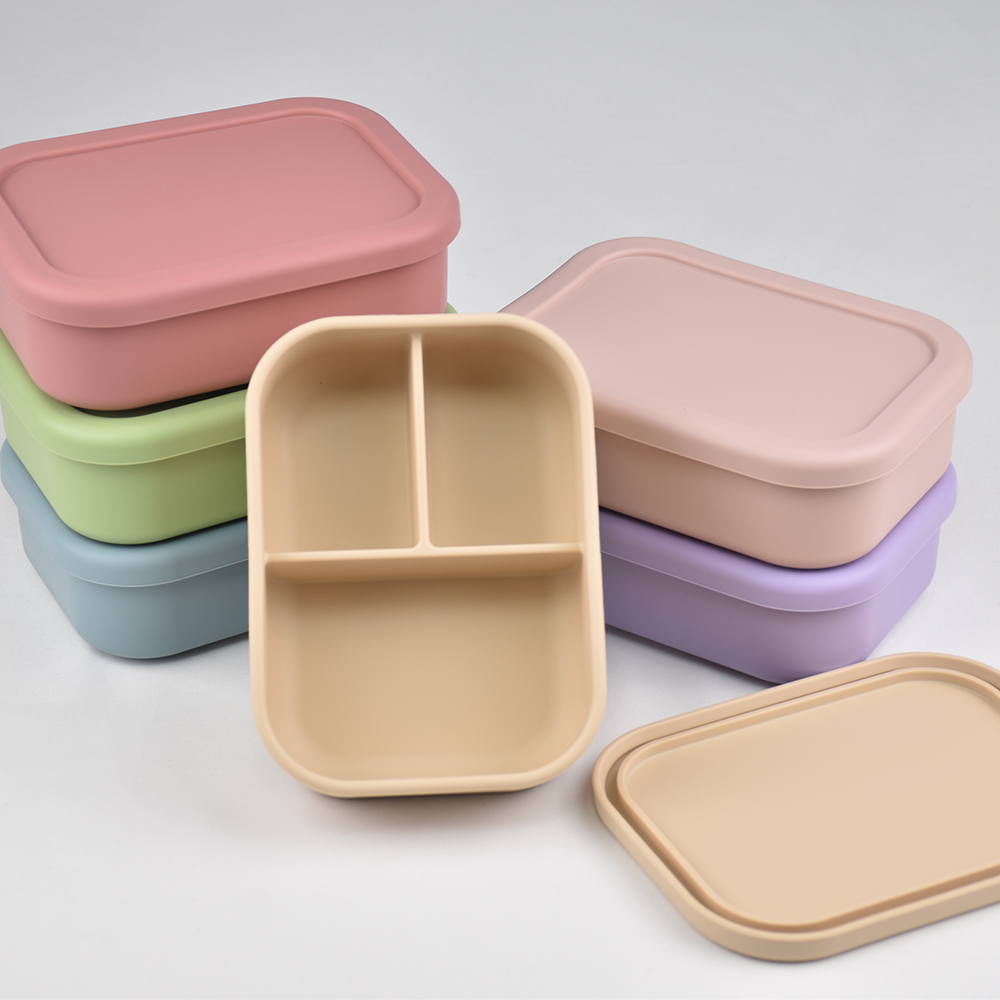 3칸 식품 등급 실리콘 벤토 도시락 - 누출 방지, 전 - Meal Prep Kinder 리뷰 및 가격
