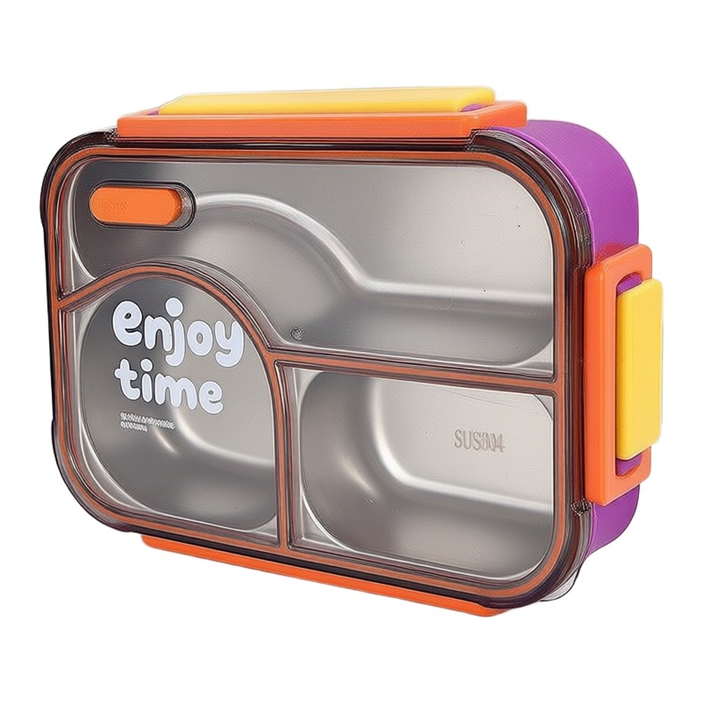 650ml 3칸 누수 방지 스테인리스 도시락 파랑-녹색 - Meal Prep Yellow 리뷰 및 가격