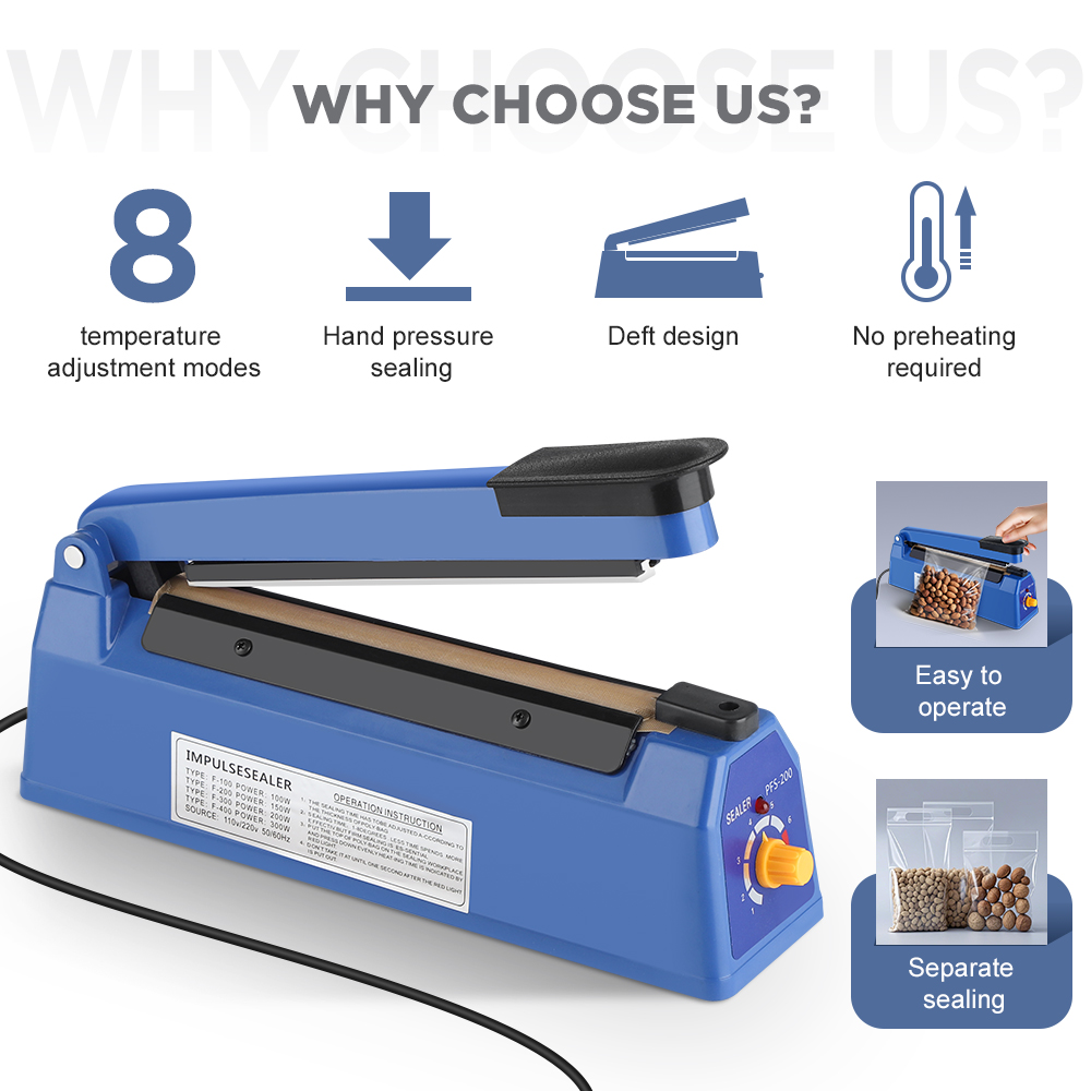 임펄스 실러 기계 주방 식품 플라스틱 수동 밀봉기 20 - Meal Prep Vacuum Sealer 리뷰 및 가격
