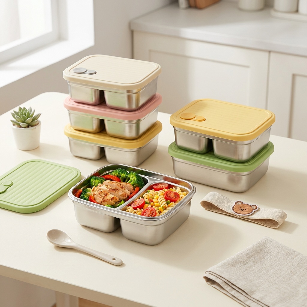 전자레인지 사용 가능 304 스테인리스 스틸 도시락,  - Meal Prep Kinder 리뷰 및 가격