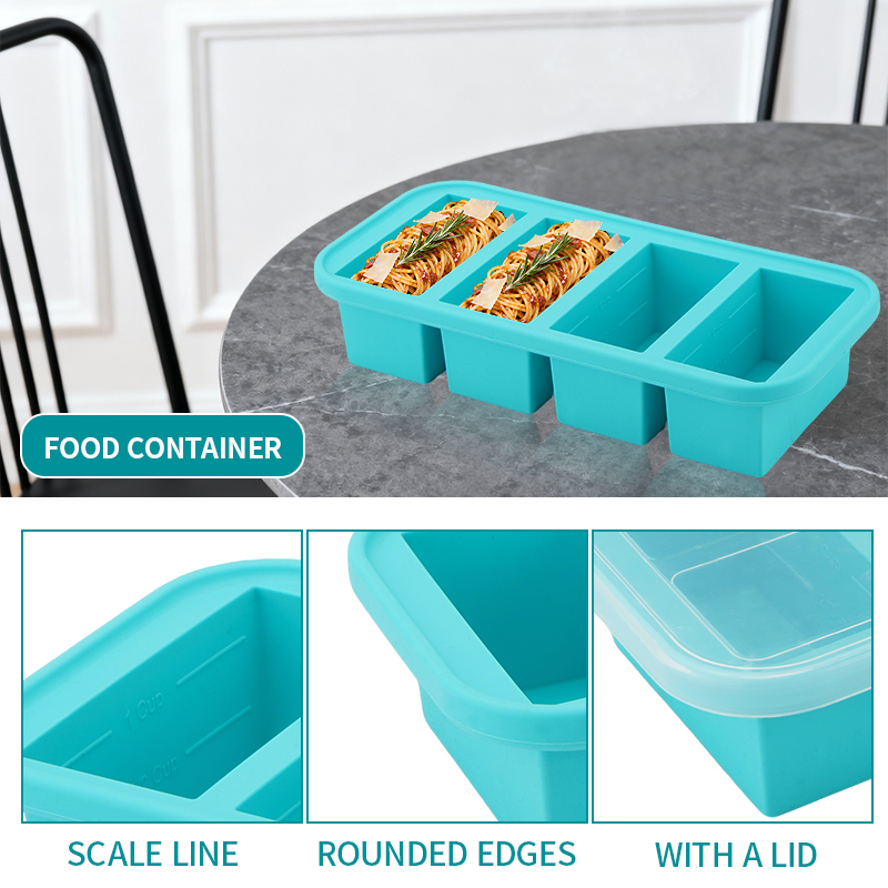 뚜껑이 있는 2 또는 3구 실리콘 냉동 트레이 몰드,  - Meal Prep List 리뷰 및 가격