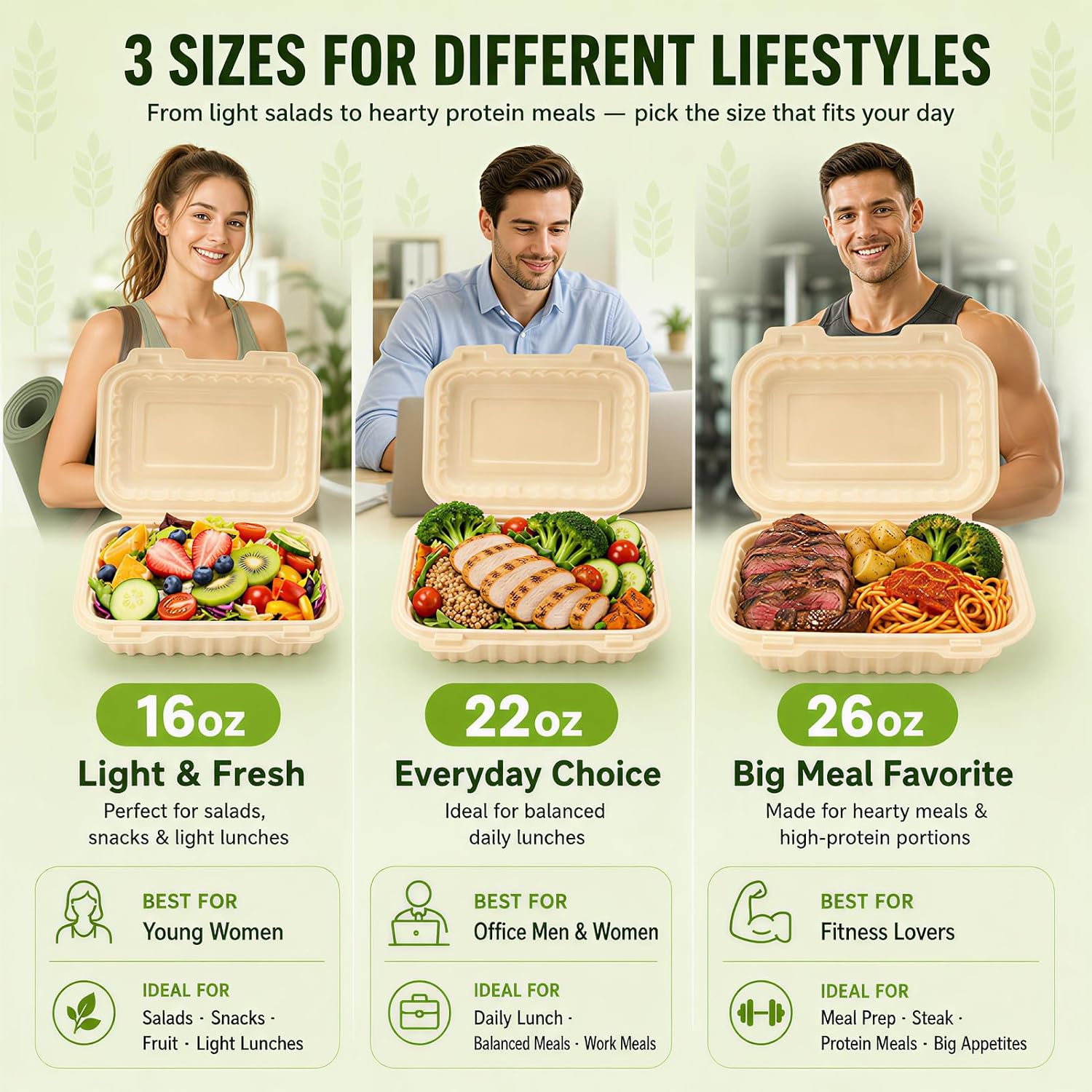 50개입 16온스 조개껍질 모양 테이크아웃 용기, 천연 - Meal Prep Ideas 리뷰 및 가격