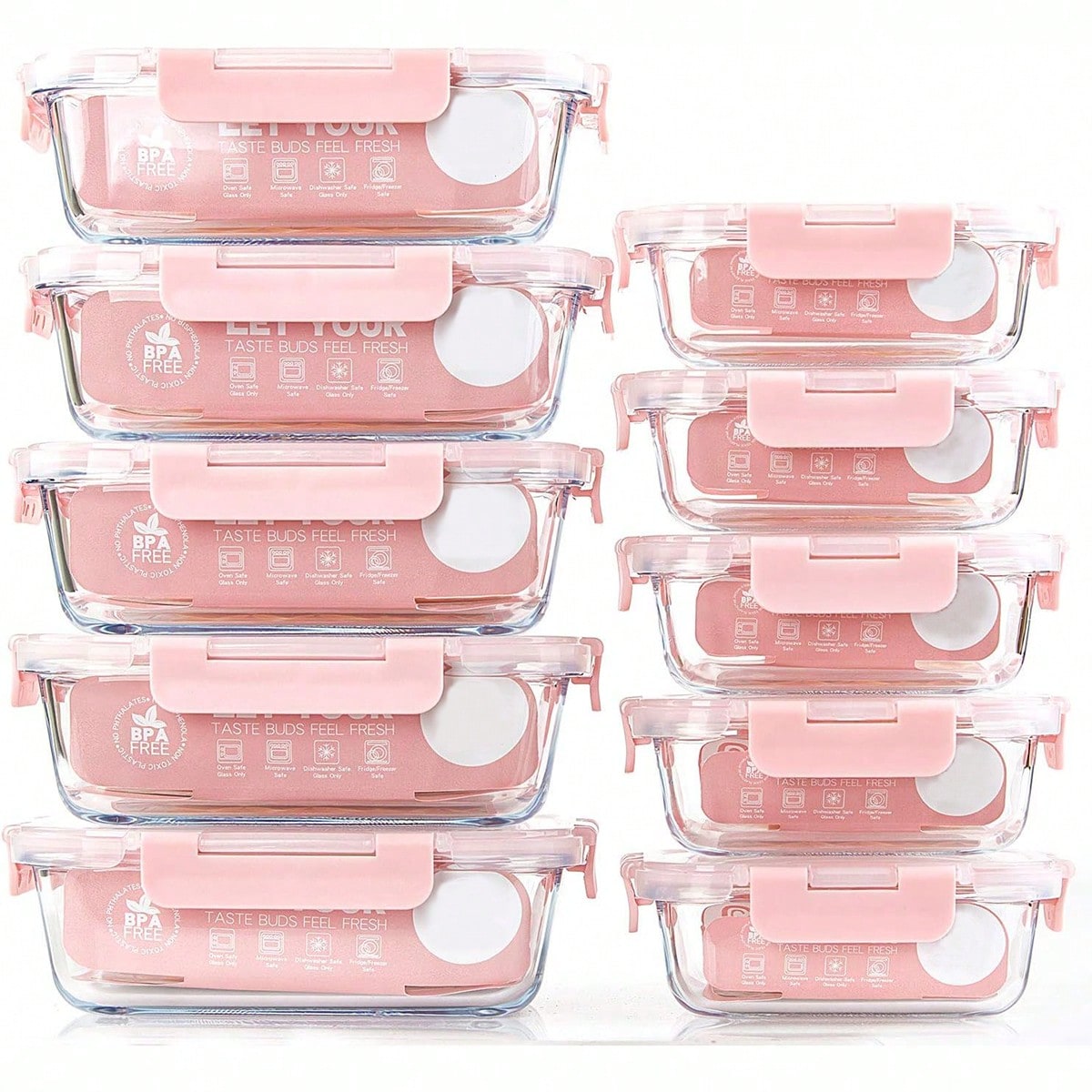 10팩 유리 밀프렙 용기, 뚜껑이 있는 밀폐형 식품 보 - Meal Prep Glass Containers Oven Safe 리뷰 및 가격