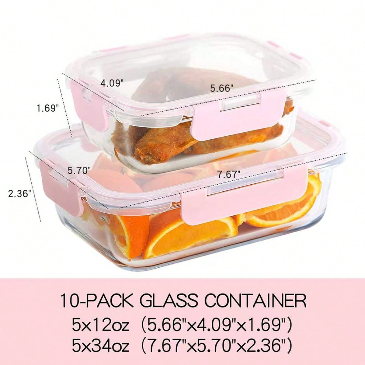 10팩 유리 밀프렙 용기, 뚜껑이 있는 밀폐형 식품 보 - Meal Prep Glass Containers Oven Safe 리뷰 및 가격