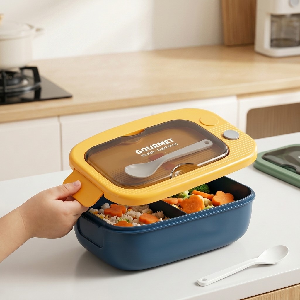 전자레인지용 플라스틱 도시락 2칸 누수방지 점심 도시락 - Meal Prep Kinder 리뷰 및 가격