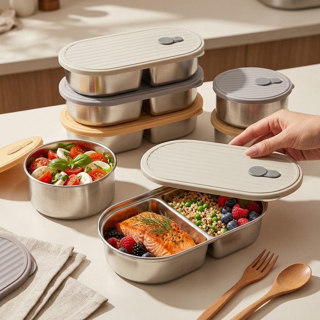 전자레인지 사용 가능 304 스테인리스 도시락 세트 벤 - Meal Prep Kinder 리뷰 및 가격