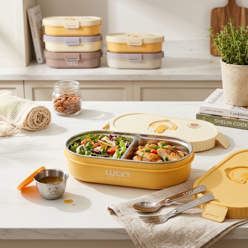 전자레인지 사용 가능 304 스테인리스 도시락, 누수  - Meal Prep Kinder 리뷰 및 가격