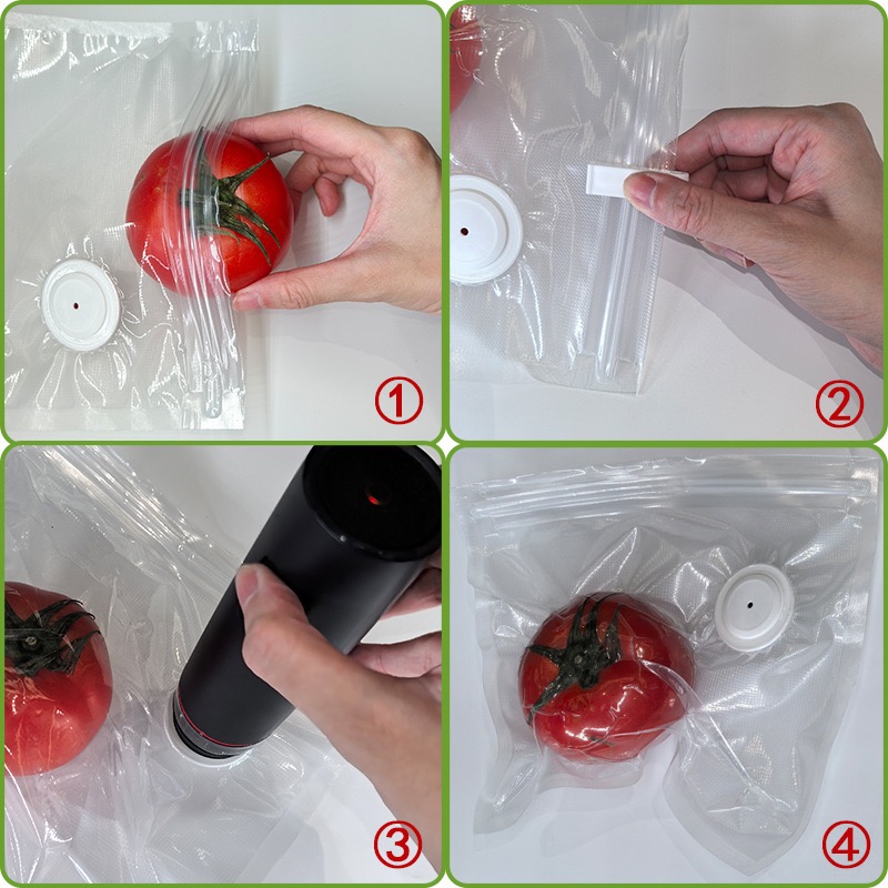 새로운 재사용 가능한 진공 저장 백 주방 채소 과일 포 - Meal Prep Vacuum Sealer 리뷰 및 가격