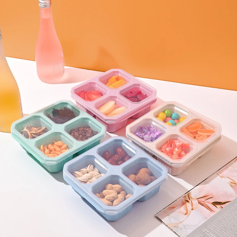 어린이 및 성인용 4 그리드 스낵 박스, 가정용 스낵  - Meal Prep Kinder 리뷰 및 가격