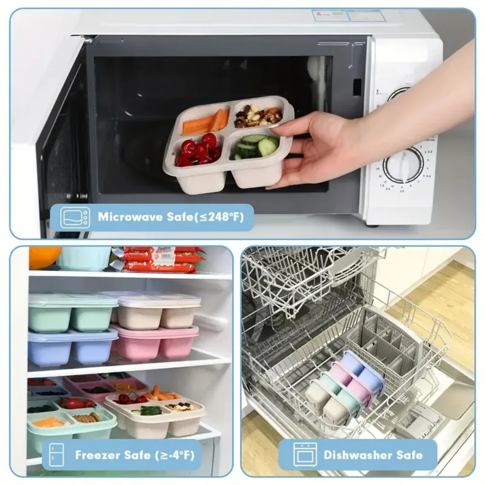 어린이 및 성인용 4 그리드 스낵 박스, 가정용 스낵  - Meal Prep Kinder 리뷰 및 가격